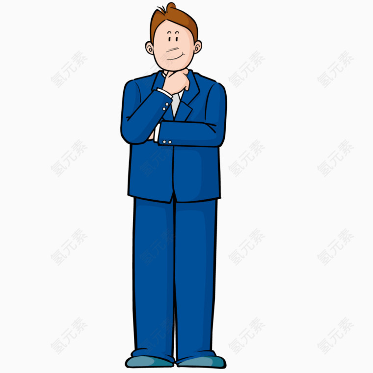 穿制服思考得男子