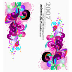 绚丽的紫色花纹背景