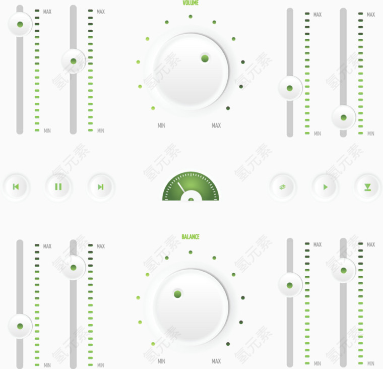 绿色声音调节界面设计