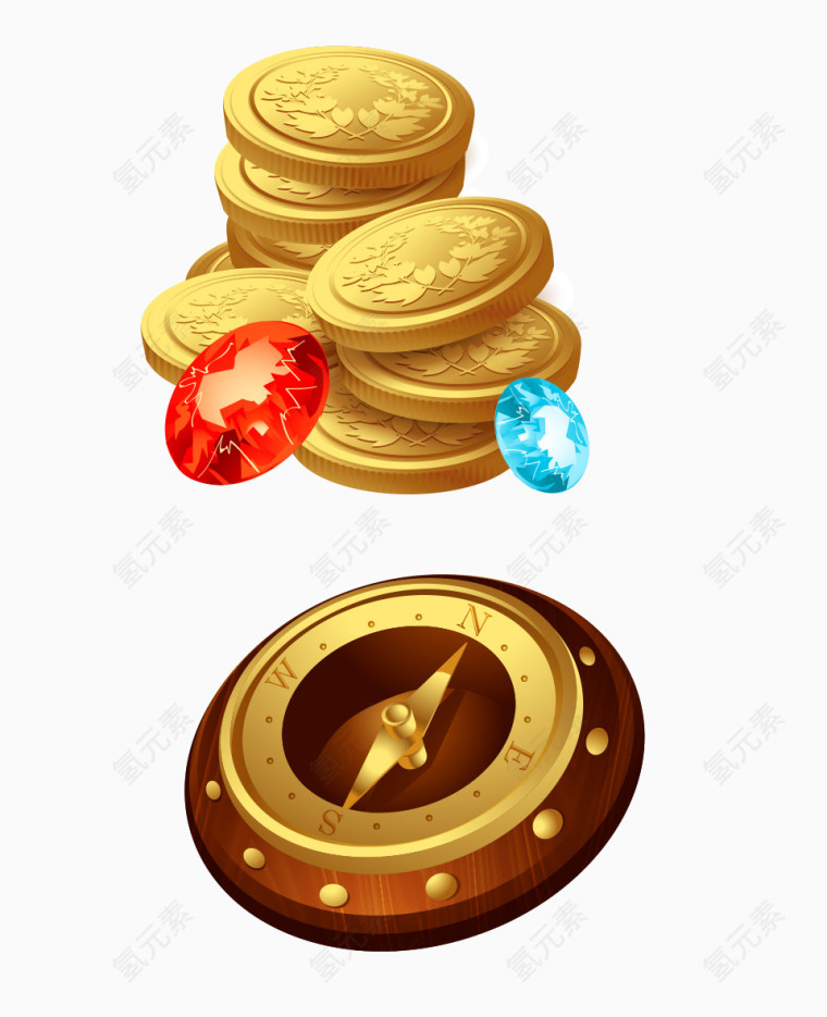 金币金融素材矢量