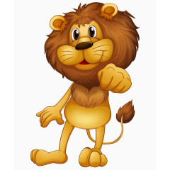 卡通手绘可爱手势狮子