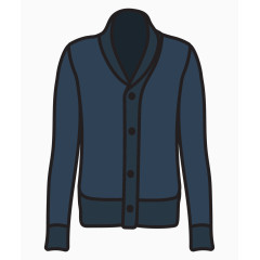 深蓝色的冬季保暖外套