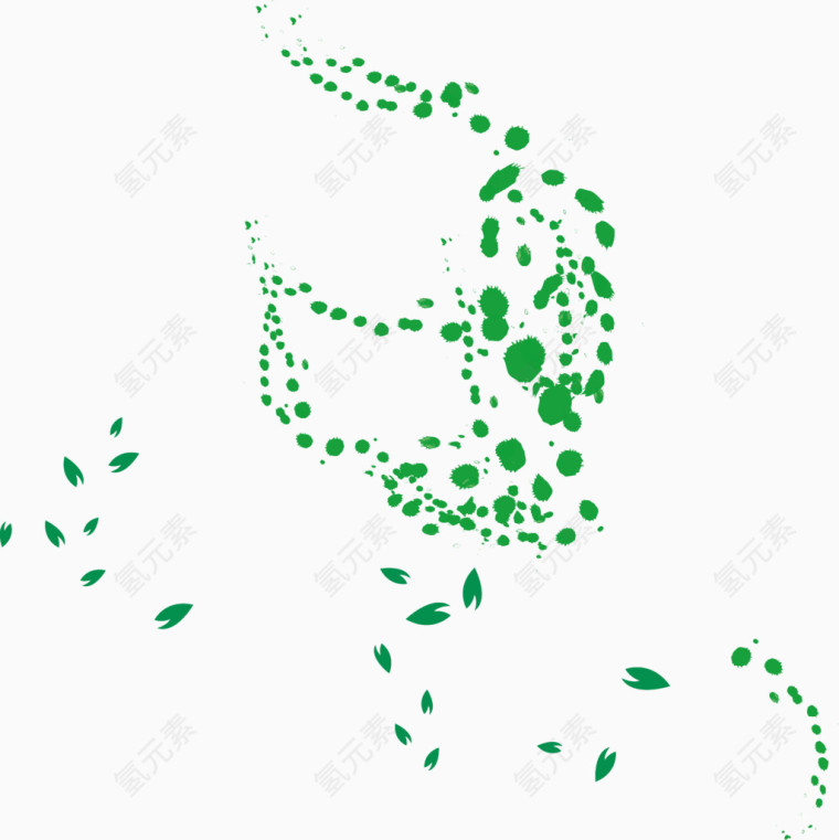 树叶背景矢量图