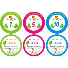 圆形幼儿园标签素材