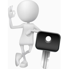 矢量小人与钥匙