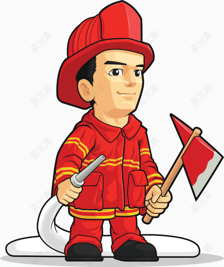 卡通消防员