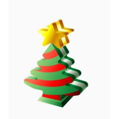 彩色卡通圣诞树