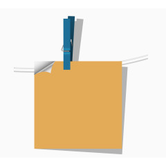 黄色蓝夹子矢量素材