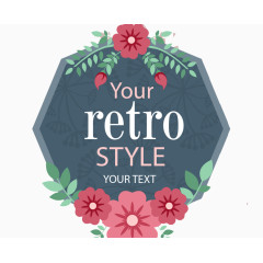 上面一枝花下面三支花花卉边框