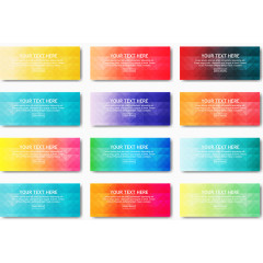 现代简约炫彩标签矢量图