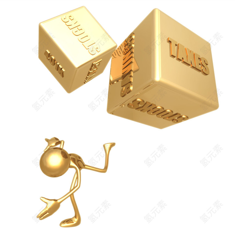 超清晰3D小金人