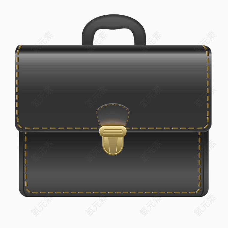 黑色皮质男士提包公文包