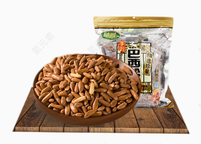 木板上的巴西松子