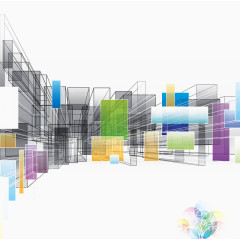 科幻元素设计矢量背景