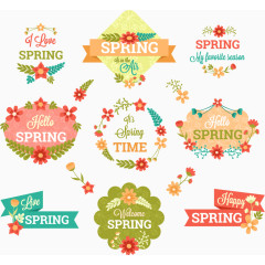 9款卡通春天图标