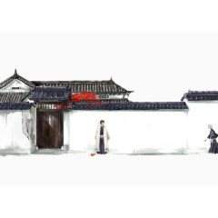 水墨古风人物素材