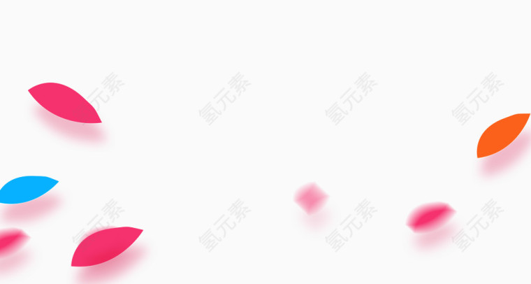 简约漂浮花瓣