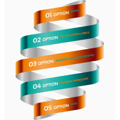 彩色渐变 彩带 彩色 矢量图 信息分类