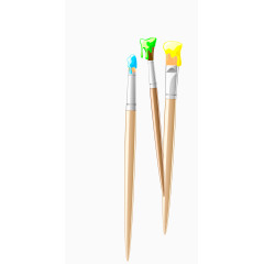 矢量卡通图案油画笔