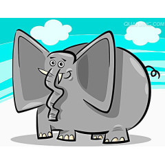 卡通大象免扣素材