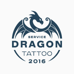 炫酷龙LOGO设计矢量素材