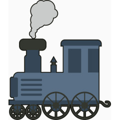 火车头民国款式矢量图