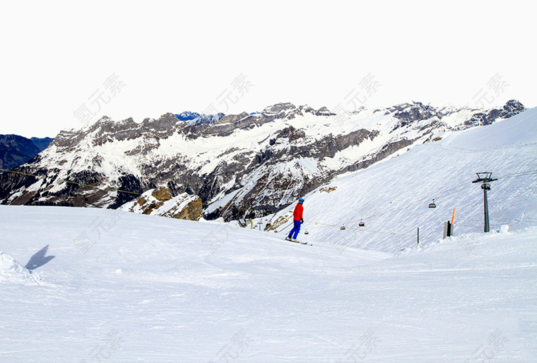 瑞士铁力士雪山风景