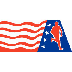 美国马拉松赛跑明星条纹