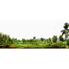 房地产广告元素绿色公园