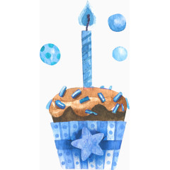 水彩手绘生日装饰