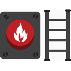 火灾按钮逃生PNG矢量元素