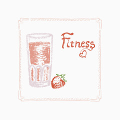 矢量美味的草莓果汁