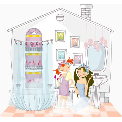 童话场景矢量图