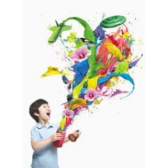 喷溅出来的颜料