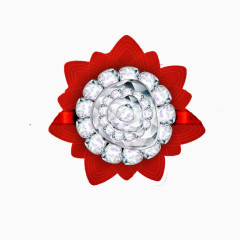 红花瓣钻石造型