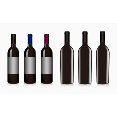 未贴标签的红酒瓶