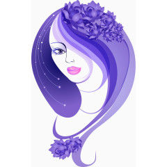 矢量手绘优雅美女