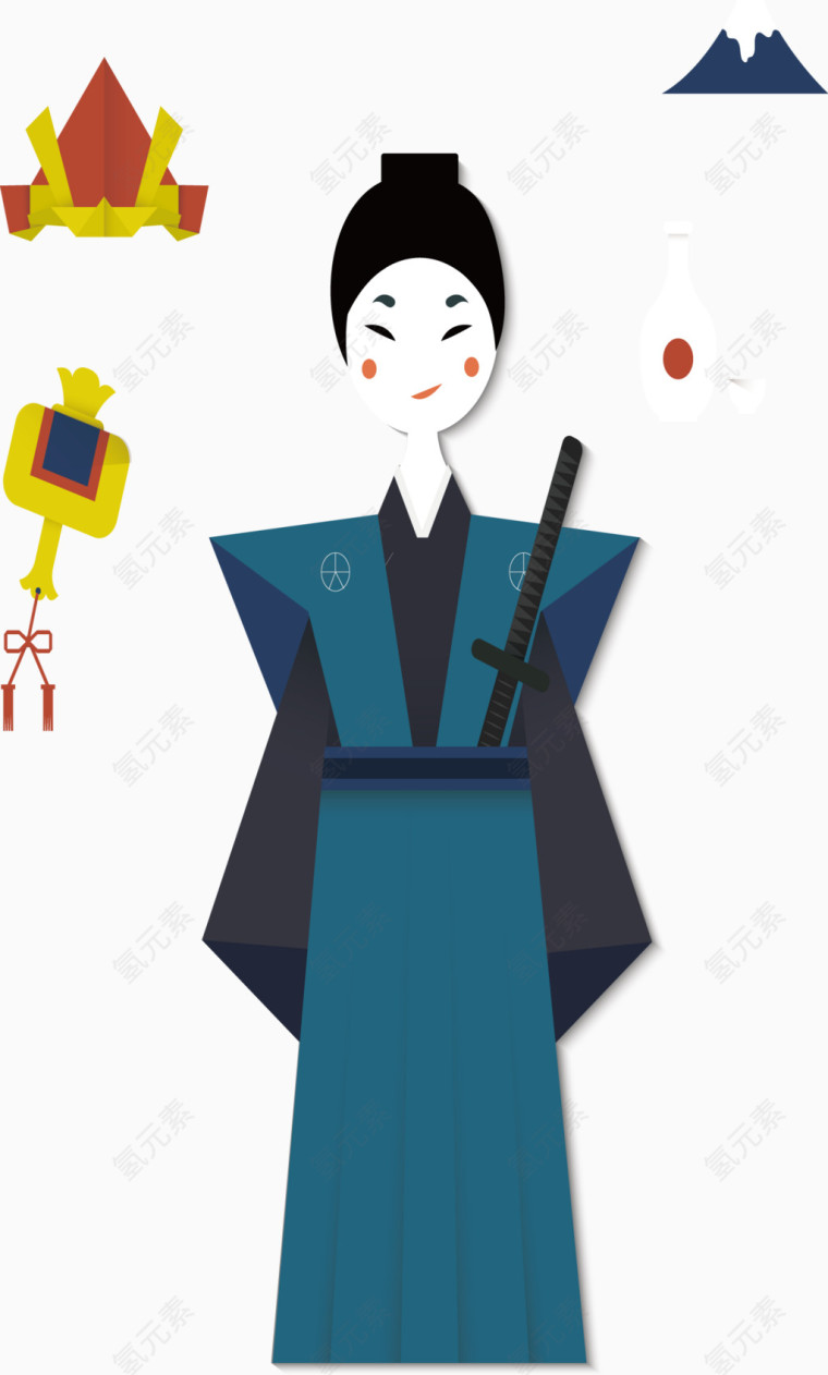 蓝色日本人物