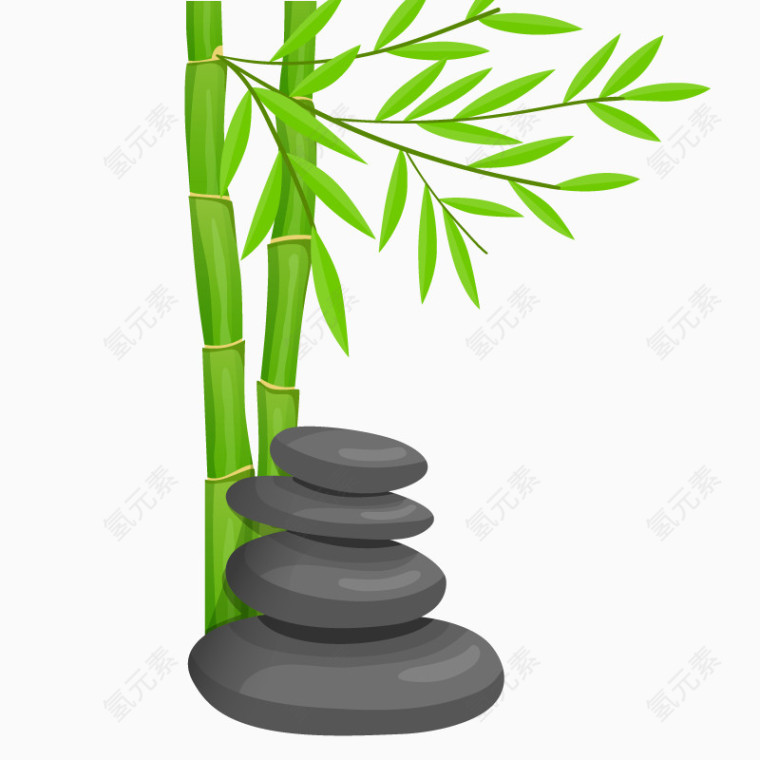 矢量绿色竹林