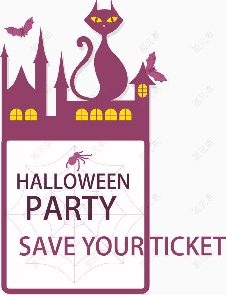 万圣节标签装饰