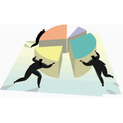 矢量合作共赢插画