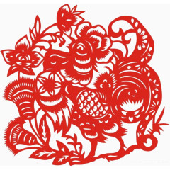 2017鸡年春节中国风剪纸窗花免扣素材下载