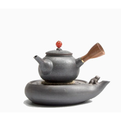 银斑黑檀木茶具