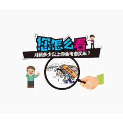 买车思考免抠素材