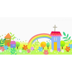 旗帜背景基督教堂