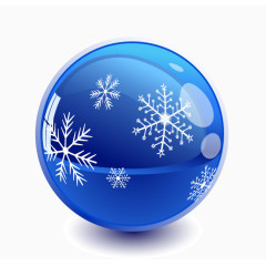 圣诞球蓝色矢量图