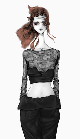 简约休闲女装设计插画