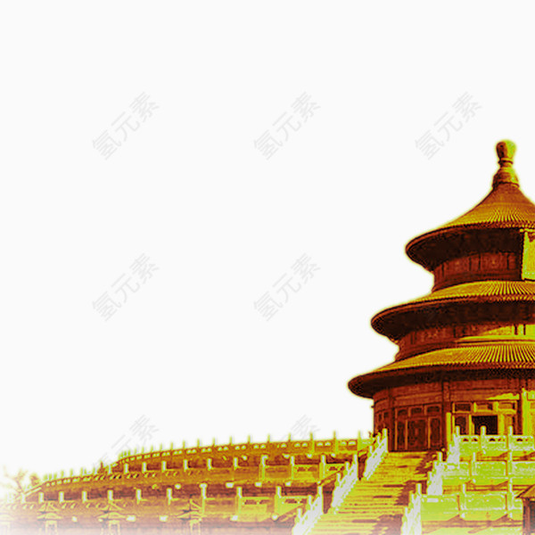 半个天坛免抠素材