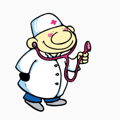 手绘卡通医生人物