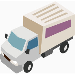 矢量白色救护车漂浮素材